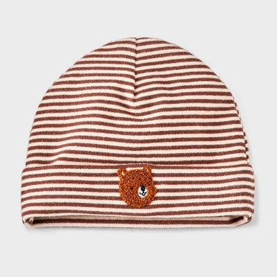 Baby Beanie - Cat & Jack Brown/Cream 0-6M