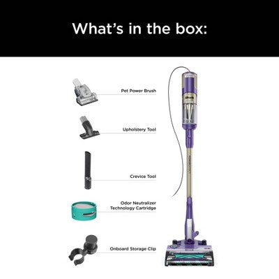 Shark PowerDetect Ultra-Light Corded Stick Vacuum with DuoClean Detect Technology and Self-Cleaning Brushroll Purple HZ4002 (LOCAL PICKUP ONLY)
