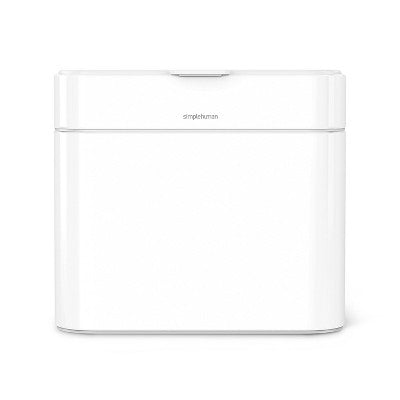 simplehuman 4L Compost Caddy Bin with Magnetic Docking White Steel