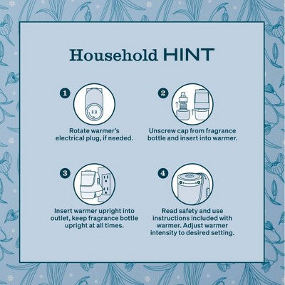 Mrs. Meyer's Clean Day Premium Scented Oil Plug-In Diffuser Air Freshener Refills - Snow Drop - 0 .67 fl oz/2pk