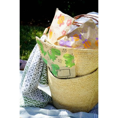 stasher Bees Recyclable Paper Sandwich Reusable Food Storage Bags Brown - 50ct