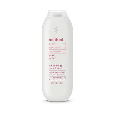 Method Pure Peace Volumizing Conditioner Sulfate & Silicone Free: Liquid Hair Care, All Types, Peony Scent, 13.5 fl oz
