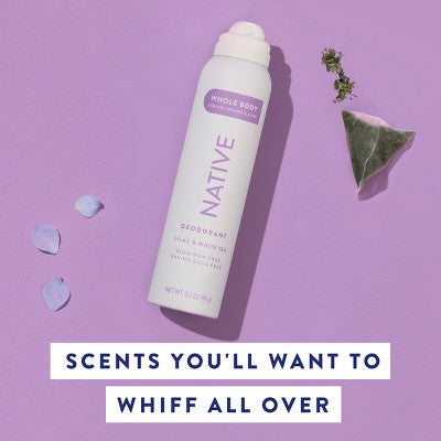 Native Whole Body Deodorant Spray - Lilac & White Tea - Aluminum Free - 3.5oz