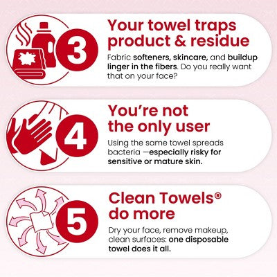 Clean Skin Club Galentines Towels - 10ct