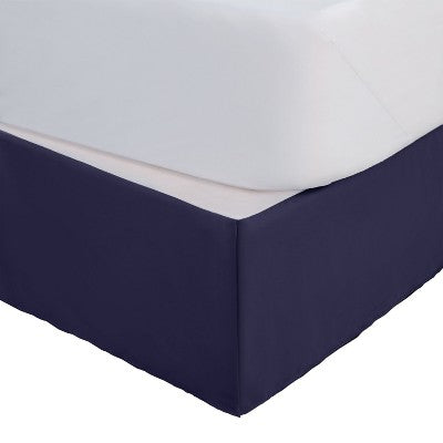 Martex Inverted Pleat Navy Queen Bed Skirt