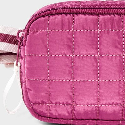 Girls' Quilted Fanny Crossbody Bag - Cat & Jack Maroon