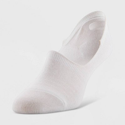 Peds Women's Mesh Striped 6pk Sport Cut Liner Socks - White 5-10