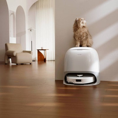 Roborock Qrevo Curv Robotic Vacuum and Mop 6.5" Path White: Multi-Surface, Electric, Tangle-Free, Automatic Height Adjustment, 2.5L Capacity (LOCAL PICKUP ONLY)