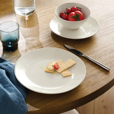 12pc Stoneware Aralia Dinnerware Set Sour Cream - Threshold (LOCAL PICKUP ONLY)