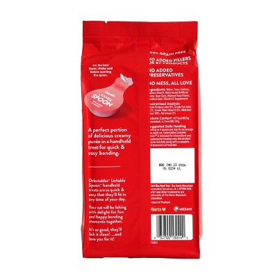 Delectables Salmon Flavor Lickable Spoons Cat Treats - 2.8oz/8ct