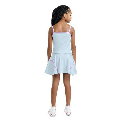 Converse Girls' Ribbed Skort - Light Blue L