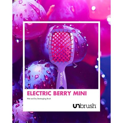 UNbrush Mini Neon Detangling Hair Brush - Berry Purple