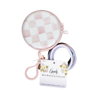 Goody x MacKenzie Childs Elastic Pouch - Rosy Check - 10ct