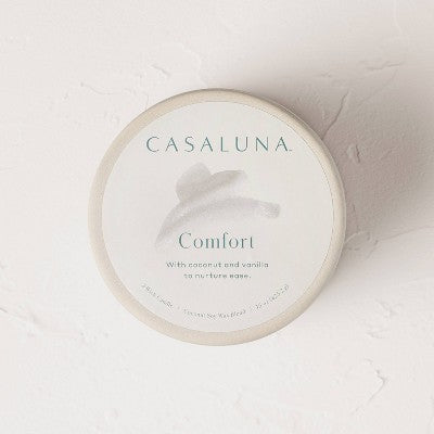 2-Wick Ceramic Jar Candle with Lid Comfort 15oz - Casaluna