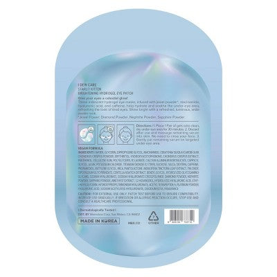 I DEW CARE Brightening Hydrogel Eye Mask - Starlit Kitten - 0.11oz