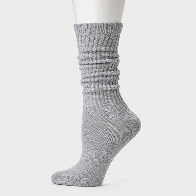 Women's 2pk Slouch Socks - Wild Fable Cream/Gray 4-10