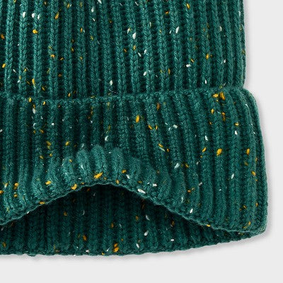 Men's Ribbed Plaited Beanie - Goodfellow & Co Green