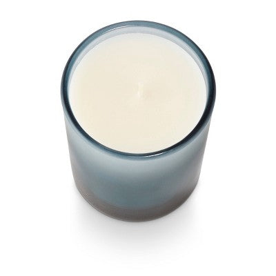 3.9oz Partially Frosted Glass Candle Blue - Bullseye's Playground