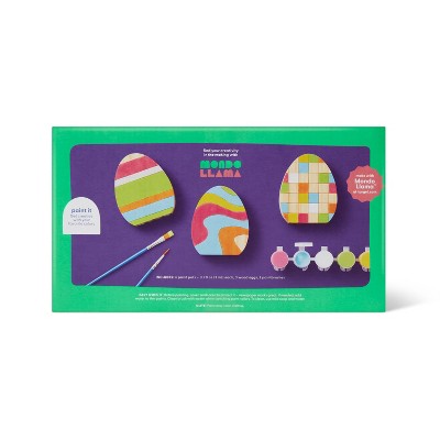 Easter Craft 3ct Wooden Eggs Painting Kit- Mondo Llama