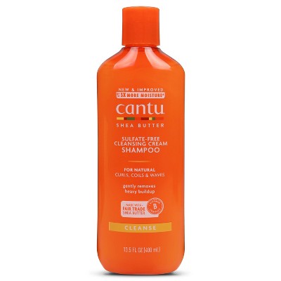 Cantu Shea Butter Hair Cleansing Cream Shampoo - 13.5 fl oz: Vegan, Sulfate-Free, Coconut Scent, Daily Use