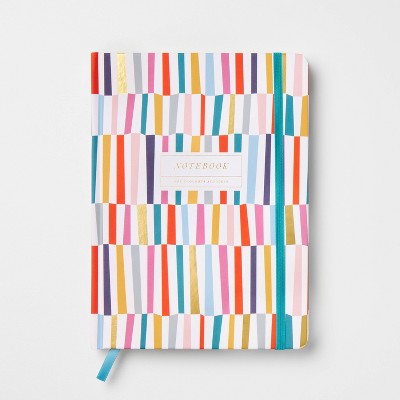 240pg College Ruled Journal 8"x6" Split Stripes - Threshold
