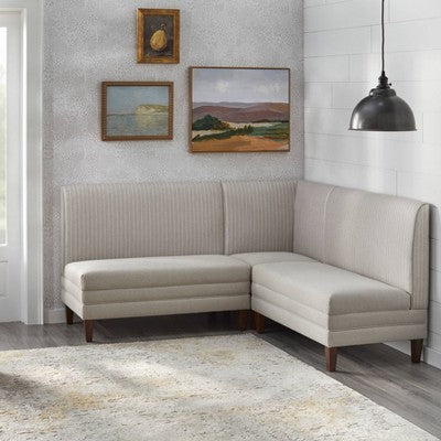 Lifestorey Phillips Upholstered Breakfast Nook Bench Beige (LOCAL PICKUP ONLY)