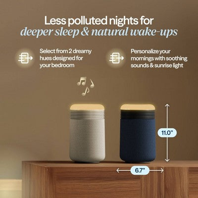 Blueair Mini Restful Air purifier and Sunrise Alarm Clock Midnight Blue