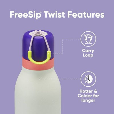 Owala 24oz FreeSip TWIST Stainless Steel Water Bottle - Bubblegum Burst
