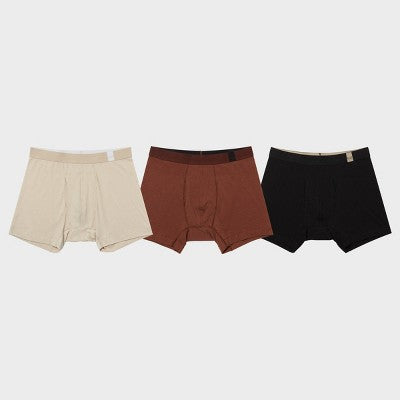 Pair of Thieves Men's 3pk SuperiAir Boxer Briefs - Brown XL: Tagless, Flat Seams, Knit Fabric