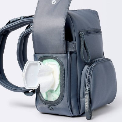 Mini Boxy Solid Backpack Diaper Bag - Blue - Cloud Island