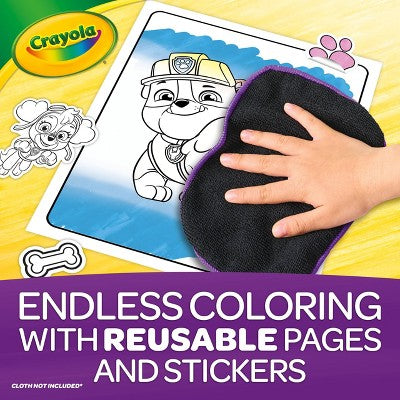 Crayola Paw Patrol Color & Erase Reusable Sticker Activity Pad: Non-Toxic Coloring Book with Stickers for Ages 3+