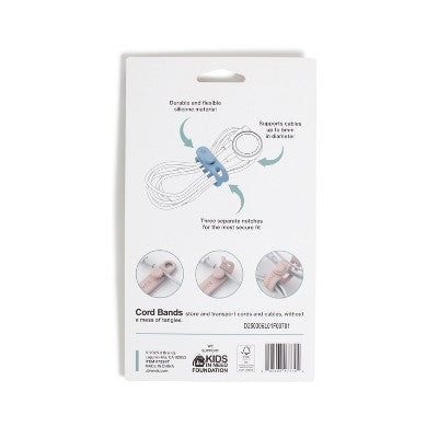 U Brands 6ct Silicone Cord Bands Comfort Nostalgia