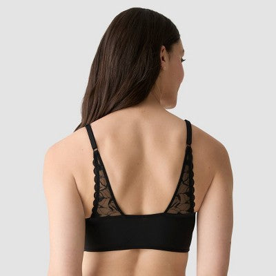 True & Co. Women's Everybody Boost Plunge Bra - Black L