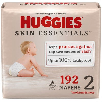 Huggies Skin Essentials Disposable Diapers - Econ+ Pack - Size 2 - 192ct