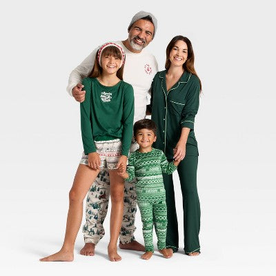 Girls' 2pc Long Sleeve Pajama Set with Spa Headband XL