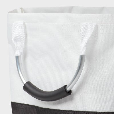 Scripted Structured Collapsible Hamper - Black - Brightroom