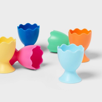 6pc Rainbow Display Plastic Easter Egg Cups - Spritz