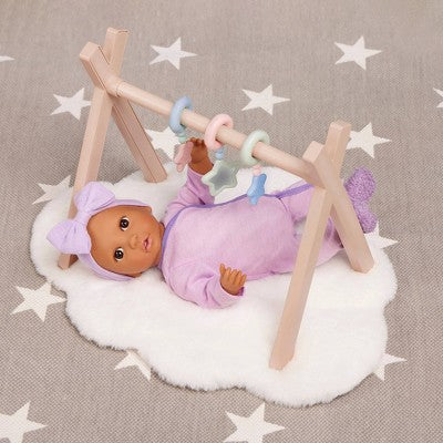 LullaBaby Baby Doll Playmat Set Cloud Floor Pillow with Hanging Toys