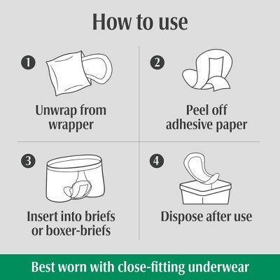 Depend Guards for Men Incontinence Liner - Maximum Absorbency - One Size - 52ct