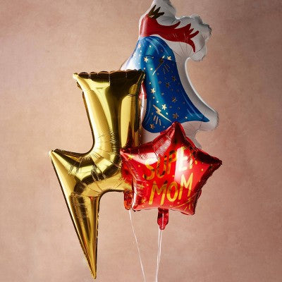 Rifle Paper Co. 3ct Super Mom Mother's Day Foil Balloon Bundle