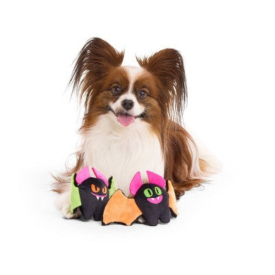BARK Afraid of the Bark Halloween Screech and Squeak Animal Plush Dog Toy