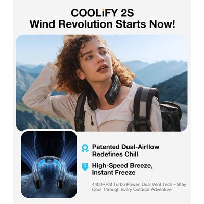 TORRAS COOLiFY 2S Smart Neck Air Conditioner with Instant Cooling and Heat Therapy Bladeless Portable Neck Fan