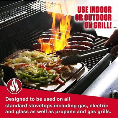 Gotham Steel Nonstick Double Grill and Griddle Reversible X-Large Pan