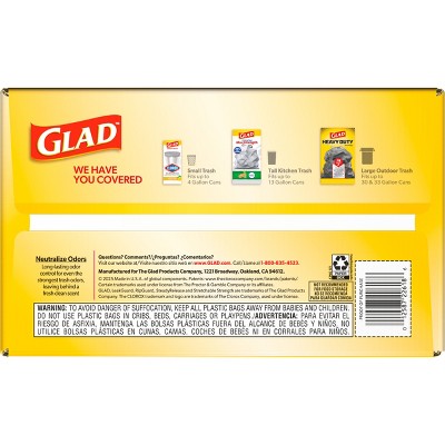 Glad ForceFlex Drawstring Trash Bags - Gain Original - 13gal/140ct