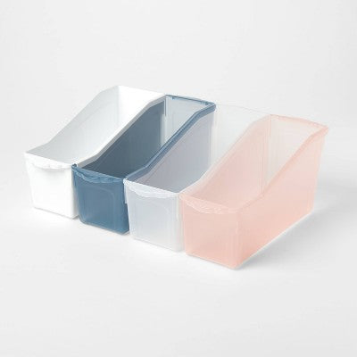 Book Storage Bin translucent pink - up&up