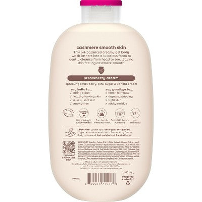 eos Cashmere Body Wash - Strawberry Dream - 16 fl oz: Softer Skin, Vegan, Paraben-Free, Sensitive Skin