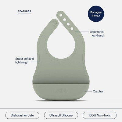 Lalo 4pc Silicone Starting Solids Set - Sage