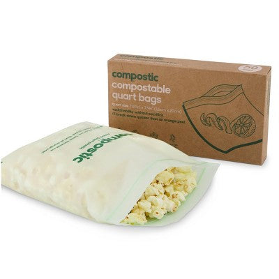 Compostic 100% Compostable Quart Bags - 50ct