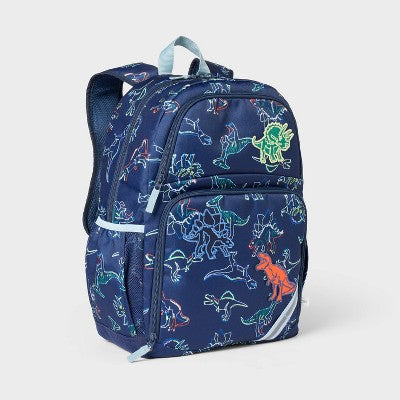 Kids' 17'' Classic Backpack - Cat & Jack Dino: For Kindergarten to Middle School
