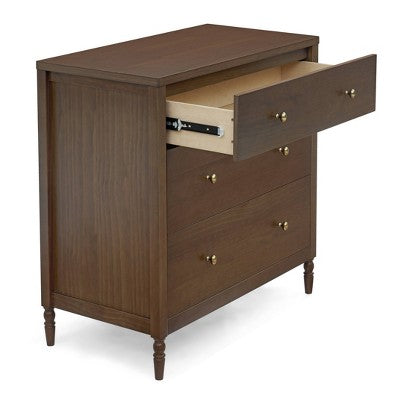 Delta Children Serena 3 Drawer Dresser with Changing Top - Teak Brown (LOCAL PICKUP ONLY)